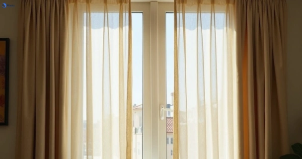 Dusty and dull curtains in rookwood-nsw before steam cleaning
